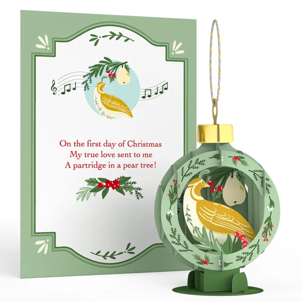 Lovepop Advent Calendars|Decor|12 Days of Christmas Merry Ornament Set