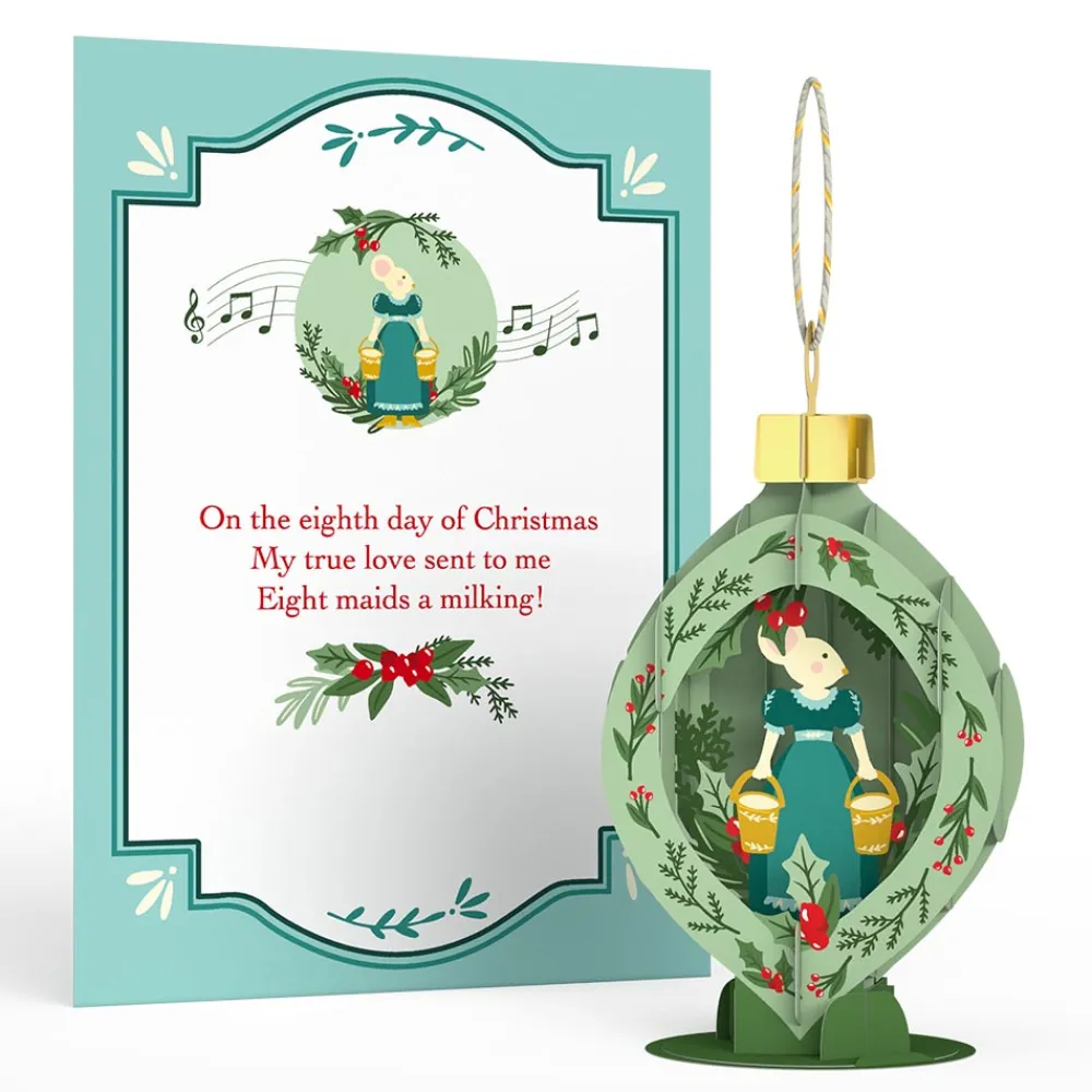 Lovepop Advent Calendars|Decor|12 Days of Christmas Merry Ornament Set