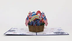 Lovepop Independence Day 7/4|Americana Basket Pop-Up Card
