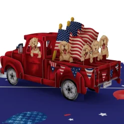 Lovepop Independence Day 7/4|Americana Truck Pop-Up Card