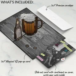 Lovepop Birthday|Beer-th Day Birthday Pop-Up Card and Sentiment Set for Any Man