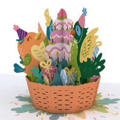 Lovepop Birthday|Birthday Birds Basket: Paperpop® Card
