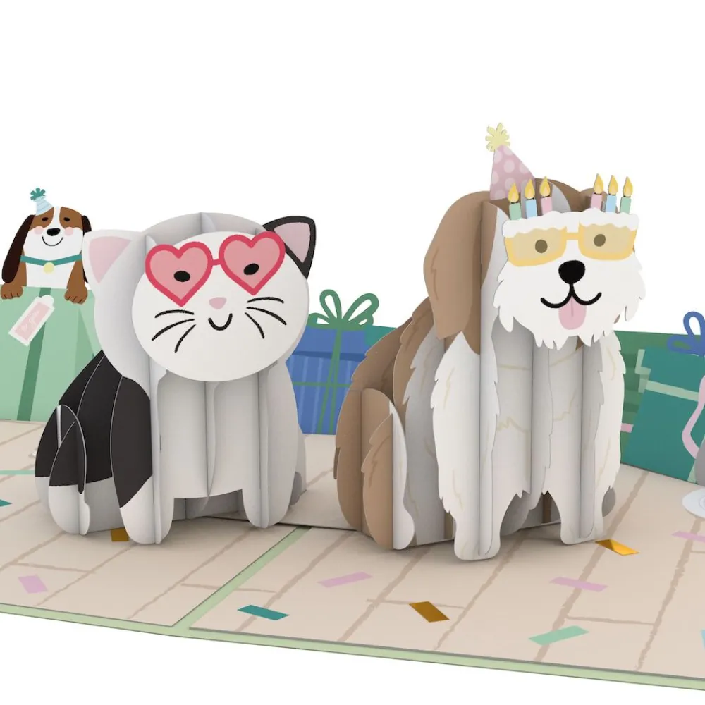 Lovepop Greeting Cards|Birthday|Birthday Cats and Dogs Pop-Up Card
