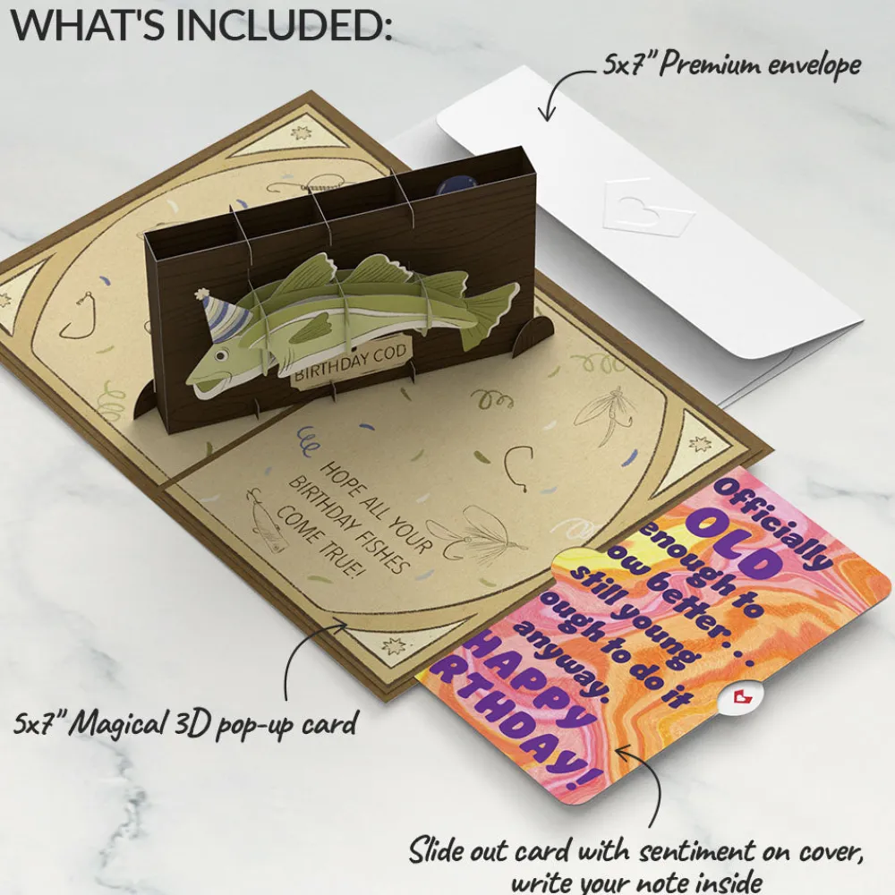 Lovepop Birthday|Birthday Cod Pop-Up Card and Sentiment Set