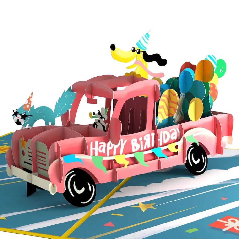 Lovepop Birthday|Birthday Truck with The Thinker Pop-Up Card and Sentiment Set