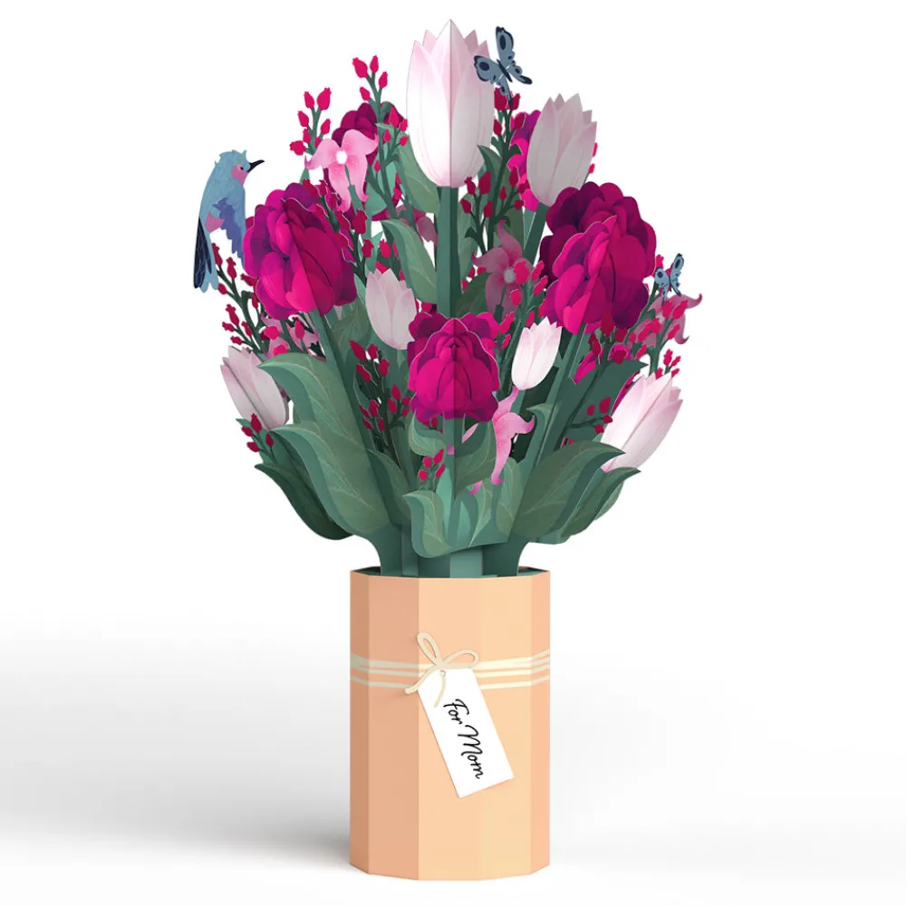 Lovepop Pop-Up Bouquets|Card & Gift Bundles|Blessing to Have a Mom Like You Hummingbird Suncatcher Card & Bouquet Bundle