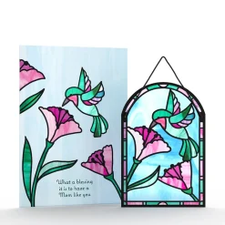 Lovepop Pop-Up Bouquets|Card & Gift Bundles|Blessing to Have a Mom Like You Hummingbird Suncatcher Card & Bouquet Bundle