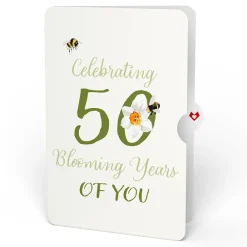 Lovepop Birthday|Bloom 50th Birthday Pop-Up Card and Sentiment Set