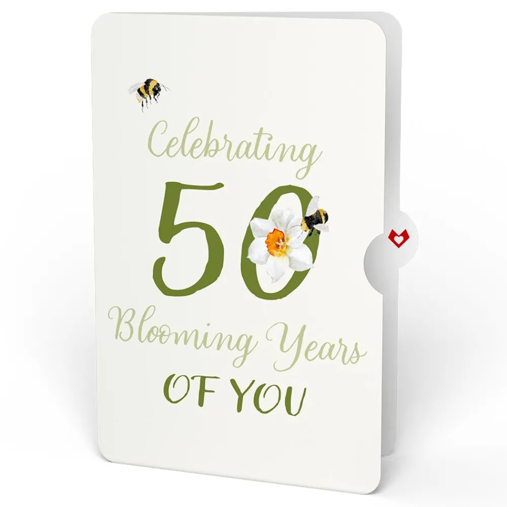 Lovepop Birthday|Bloom 50th Birthday Pop-Up Card and Sentiment Set