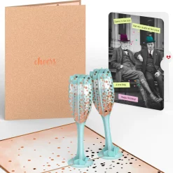 Lovepop Birthday|Champagne Toast Birthday Pop-Up Card and Sentiment Set for Any Man