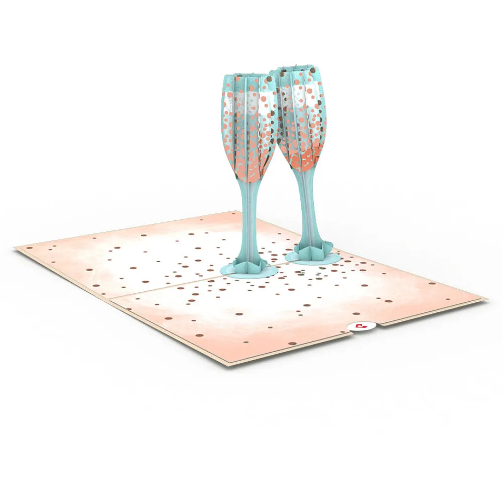 Lovepop Greeting Cards|Congratulations|Champagne Toast Pop-Up Card