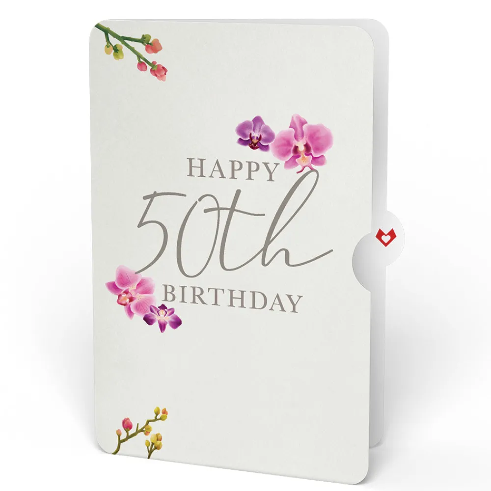 Lovepop Pop-Up Bouquets|Cherry Blossom 50th Birthday Bouquet and Sentiment Set