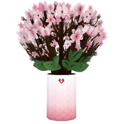 Lovepop Pop-Up Bouquets|Card & Gift Bundles|Cherry Blossom with Cardinals Pop-Up Card & Bouquet Bundle