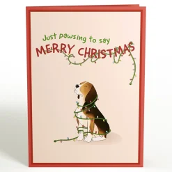 Lovepop Greeting Cards|Christmas 12/25|Christmas Dog Stockings Pop-Up Card