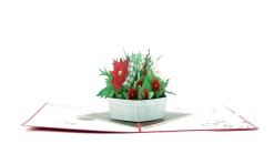 Lovepop Greeting Cards|Christmas 12/25|Christmas Flower Basket Pop-Up Card