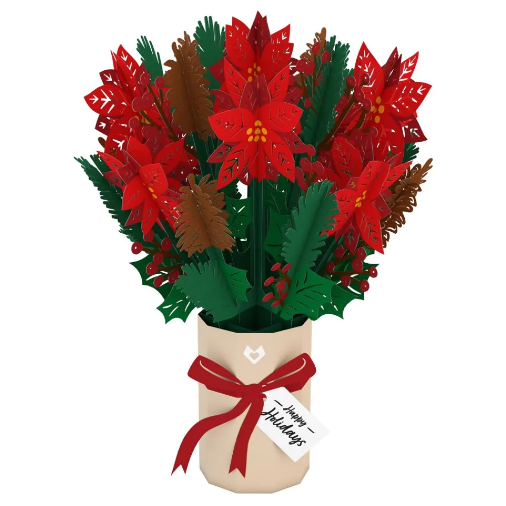 Lovepop Pop-Up Bouquets|Christmas 12/25|Christmas Poinsettia Bouquet