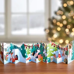 Lovepop Decor|Christmas 12/25|Christmas Woodland Scene Loooooong Card™ (Expands to 2 feet)