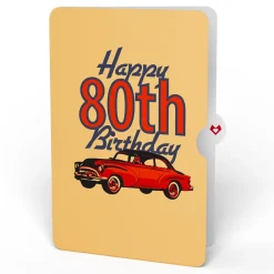 Lovepop Birthday|Classic Car 80th Birthday Pop-Up Card and Sentiment Set
