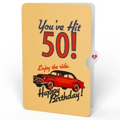 Lovepop Birthday|Classic Car 50th Birthday Pop-Up Card and Sentiment Set