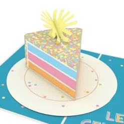 Lovepop Birthday|Kids|Confetti Birthday Cake Slice Pop-Up Card