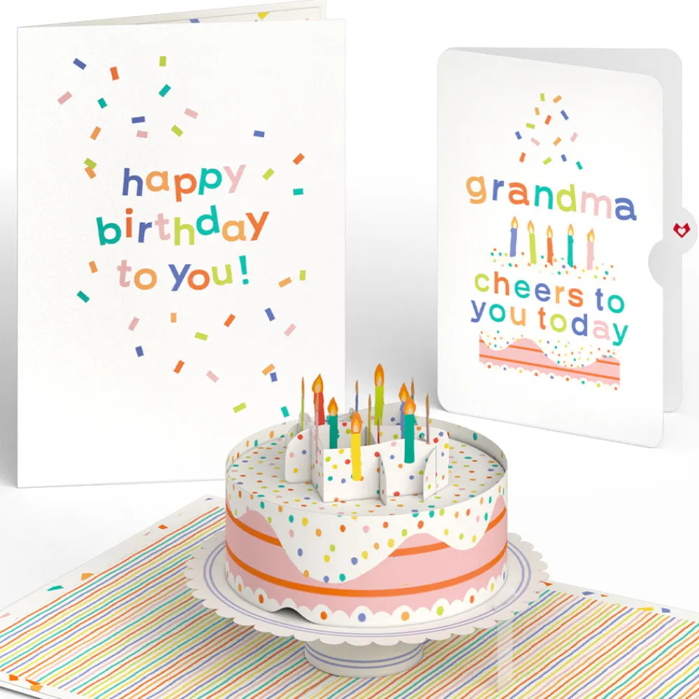 Lovepop Birthday|Confetti Cake Birthday Pop-Up Card and Sentiment Set for Grandma