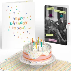 Lovepop Birthday|Confetti Cake Birthday Pop-Up Card and Sentiment Set for Any Man
