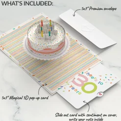 Lovepop Birthday|Confetti Cake 30th Birthday Pop-Up Card and Sentiment Set