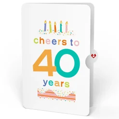 Lovepop Birthday|Confetti Cake 40th Birthday Pop-Up Card and Sentiment Set