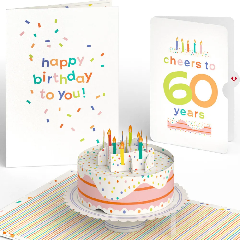 Lovepop Birthday|Confetti Cake 60th Birthday Pop-Up Card and Sentiment Set