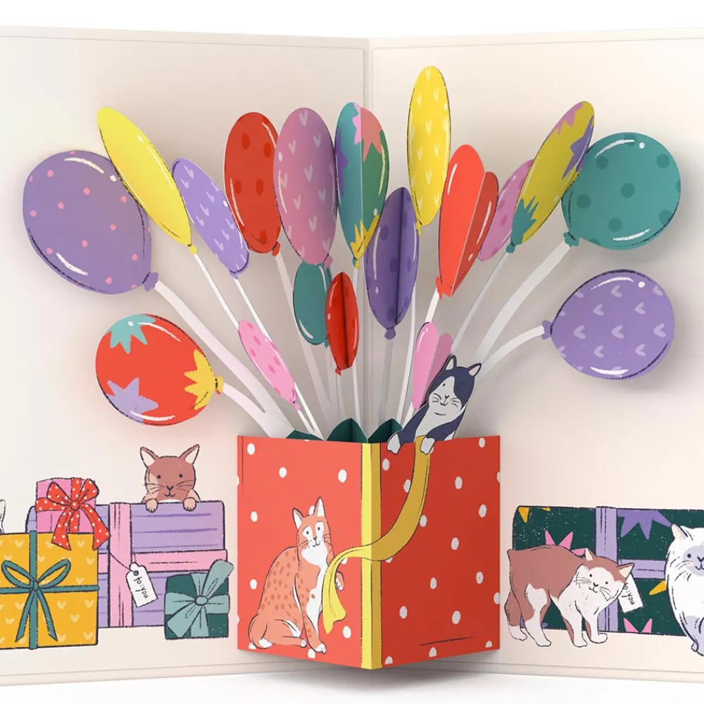 Lovepop Birthday|Curious Cats Birthday Pop-Up Card