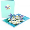Lovepop Greeting Cards|Birthday|Daisy Patch Hummingbirds Pop-Up Card