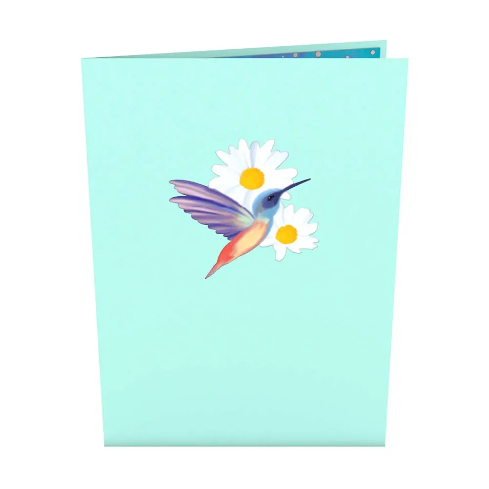 Lovepop Greeting Cards|Birthday|Daisy Patch Hummingbirds Pop-Up Card
