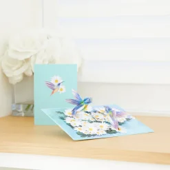 Lovepop Greeting Cards|Birthday|Daisy Patch Hummingbirds Pop-Up Card