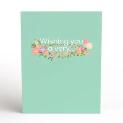 Lovepop Birthday|Delicate Floral Happy Birthday Basket Paperpop Card®