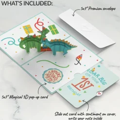 Lovepop Birthday|Dinosaurs 1st Birthday Pop-Up Card and Sentiment Set