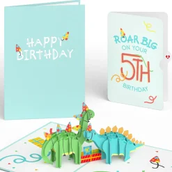 Lovepop Birthday|Dinosaurs 5th Birthday Pop-Up Card and Sentiment Set
