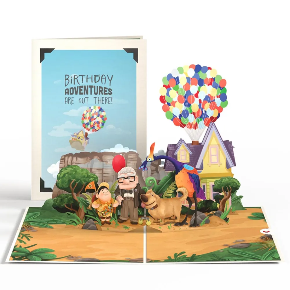 Lovepop Card & Gift Bundles|Decor|Disney and Pixar Up Birthday Adventures Pop-Up Card & Bouquet Bundle