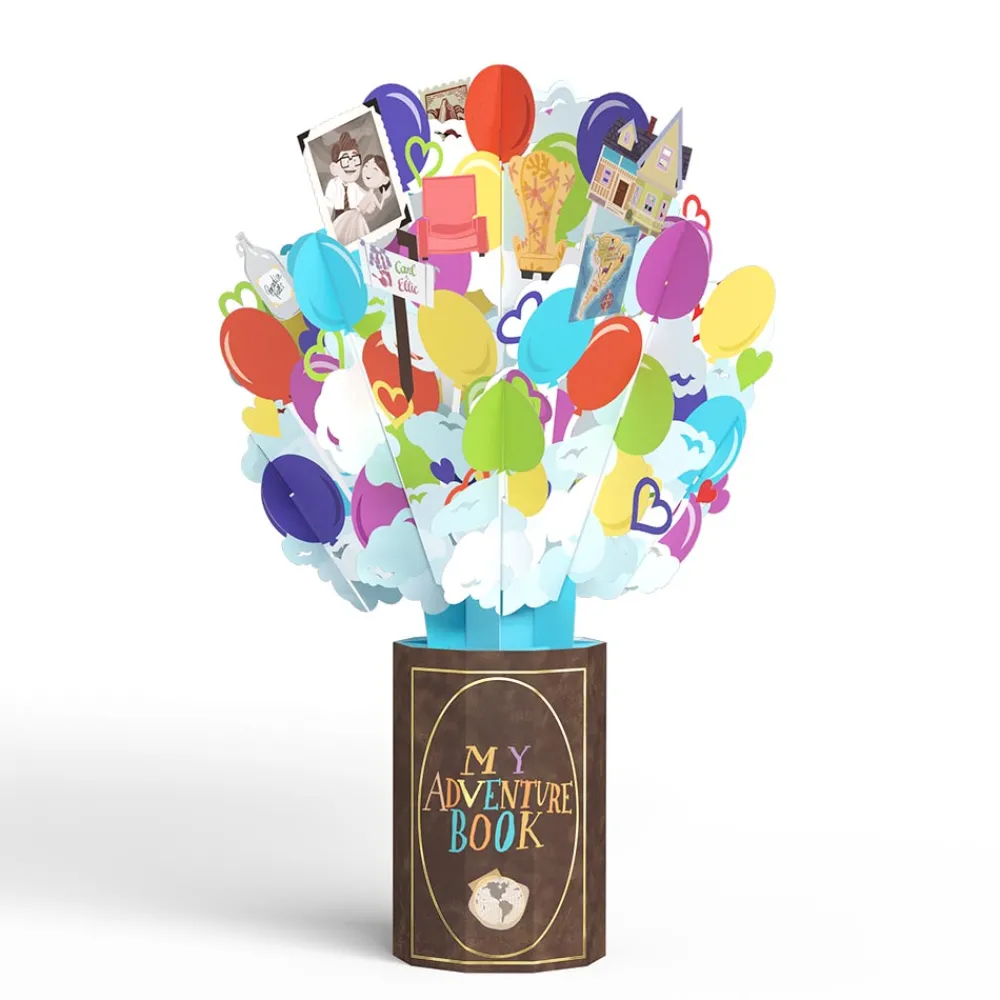 Lovepop Card & Gift Bundles|Decor|Disney and Pixar Up Birthday Adventures Pop-Up Card & Bouquet Bundle