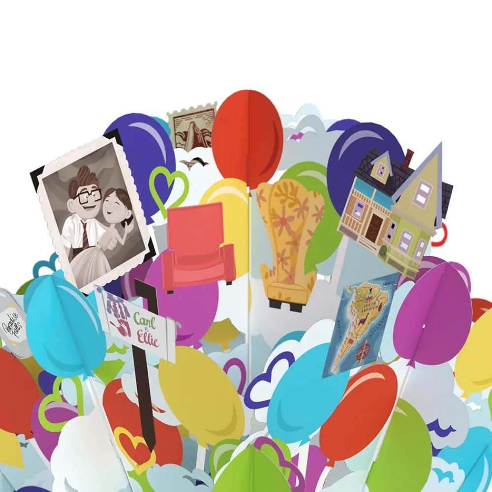 Lovepop Card & Gift Bundles|Decor|Disney and Pixar Up Birthday Adventures Pop-Up Card & Bouquet Bundle