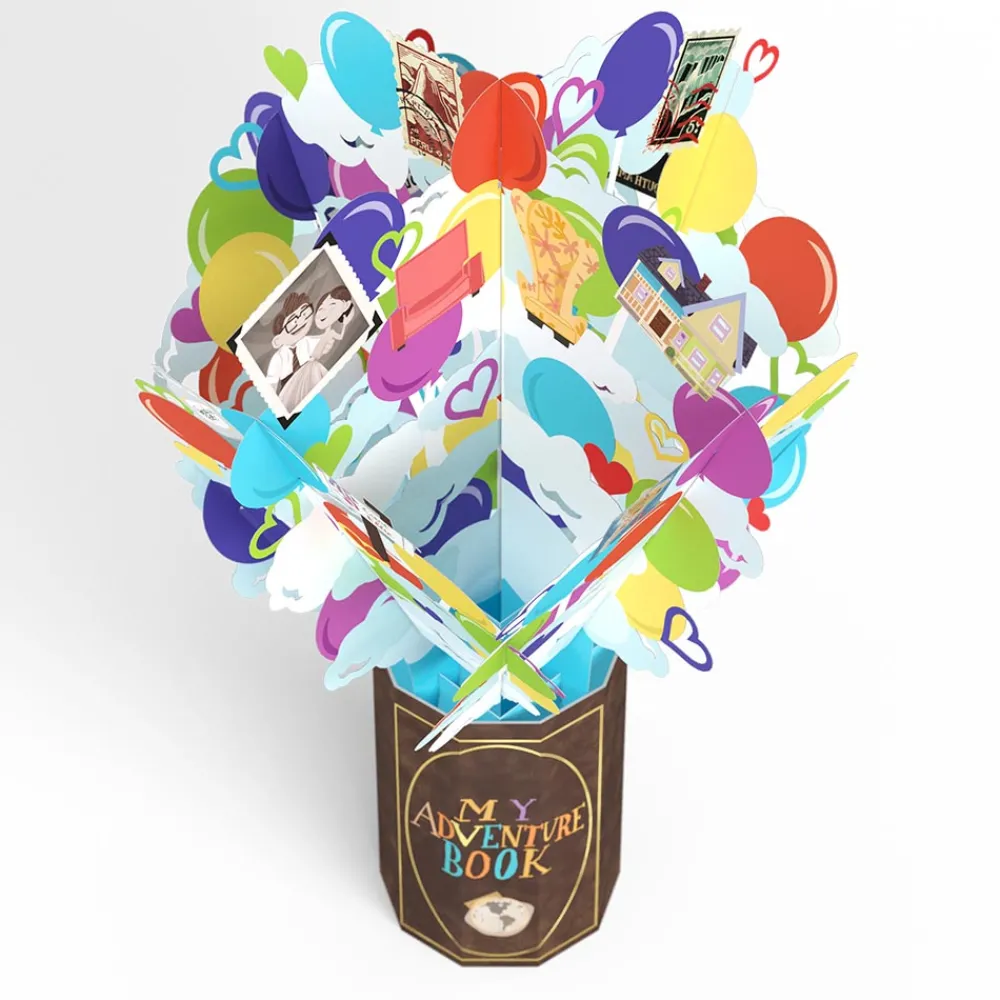 Lovepop Card & Gift Bundles|Decor|Disney and Pixar Up Birthday Adventures Pop-Up Card & Bouquet Bundle