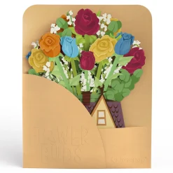 Lovepop Pop-Up Bouquets|Card & Gift Bundles|Disney and Pixar Up Sky Is the Limit Pop-Up Card & Flower Buds Bouquet Bundle