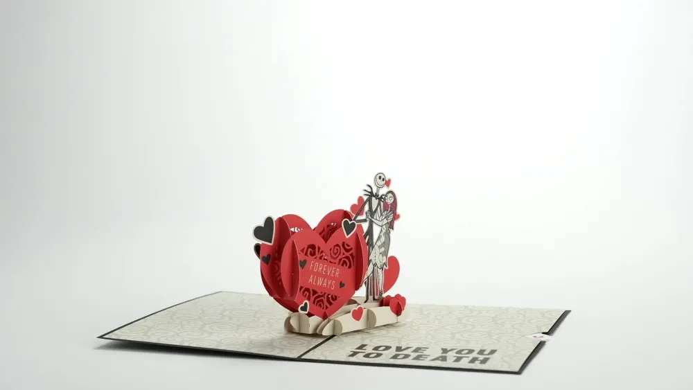 Lovepop Anniversary|Valentine'S Day 2/14|Disney Tim Burton's The Nightmare Before Christmas Love You to Death Pop-Up Card