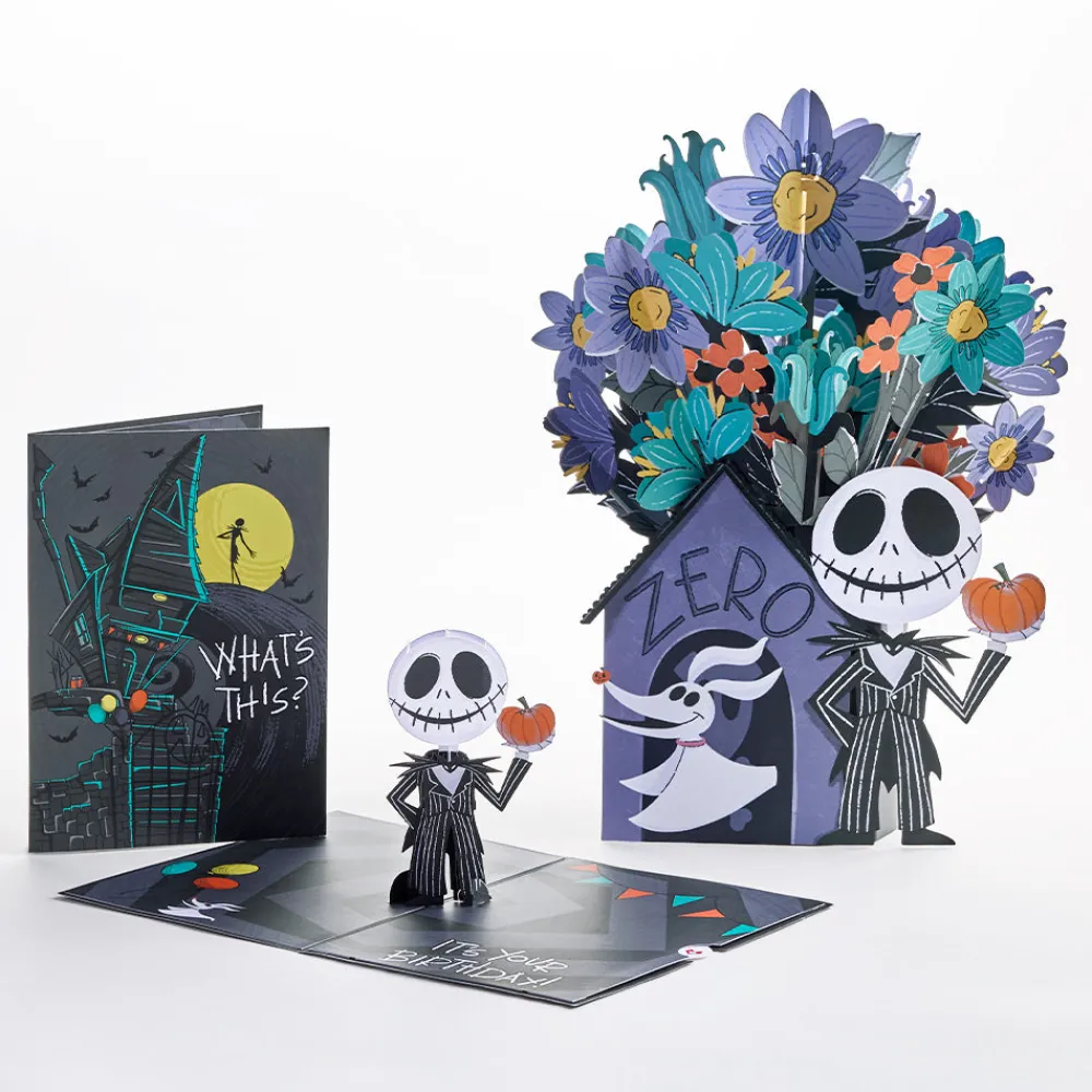 Lovepop Pop-Up Bouquets|Card & Gift Bundles|Disney Tim Burton’s The Nightmare Before Christmas Birthday Pop-Up Card & Flower Buds Bouquet Bundle