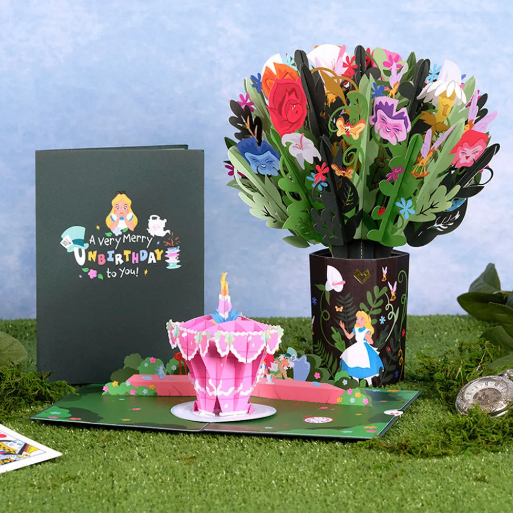 Lovepop Pop-Up Bouquets|Card & Gift Bundles|Disney's Alice in Wonderland Merry Unbirthday Bundle