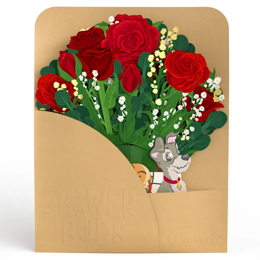 Lovepop Pop-Up Bouquets|Flower Buds|Disney's Lady & The Tramp Flower Buds Bouquet