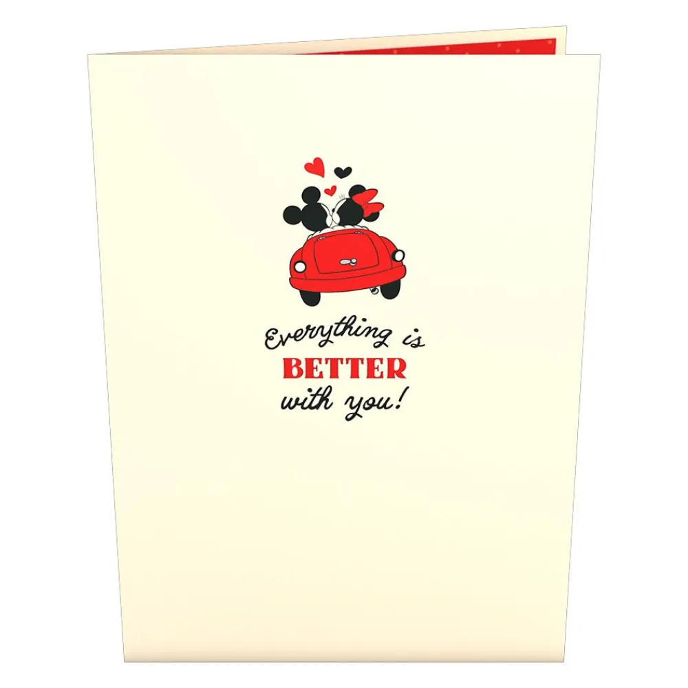 Lovepop Greeting Cards|Anniversary|Disney's Mickey & Minnie Everything is Better with You Pop-Up Card