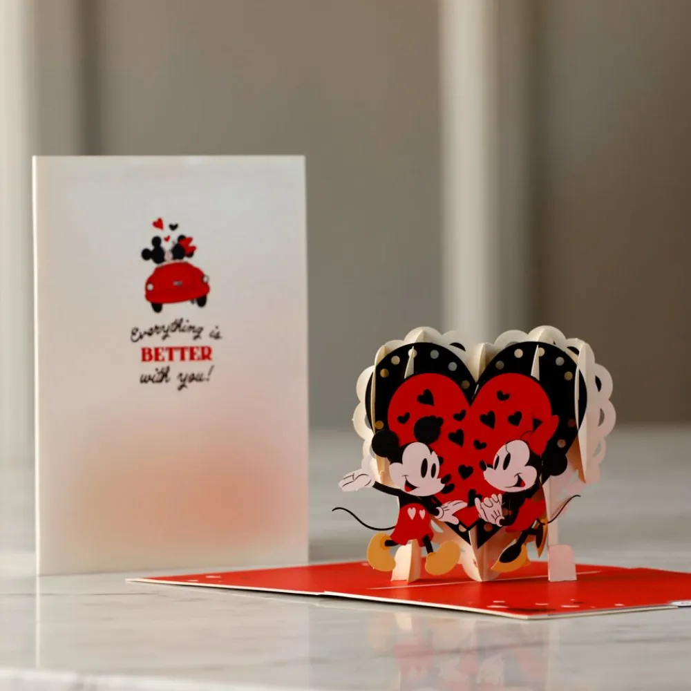 Lovepop Greeting Cards|Anniversary|Disney's Mickey & Minnie Everything is Better with You Pop-Up Card