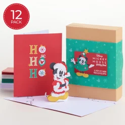 Lovepop Value Packs|Christmas 12/25|Disney’s Mickey Mouse Holiday Box Set (Assorted 12-Pack): Paperpop® Card