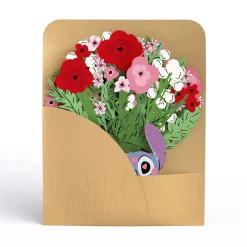 Lovepop Pop-Up Bouquets|Card & Gift Bundles|Disney’s Stitch Be Mine Pop-Up Card & Flower Buds Bouquet Bundle