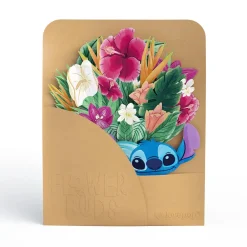 Lovepop Pop-Up Bouquets|Card & Gift Bundles|Disney's Stitch Birthday Pop-Up Card & Flower Buds Bouquet Bundle
